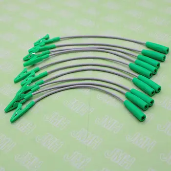 10 шт. кабель-адаптер для электрода ЭКГ/EKG/EEG/EMG, 3,0/4,0 мм штекер для электрода с зажимом 