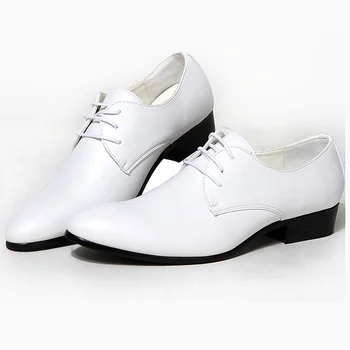 2023 Мужские Летние Белые студийные кожаные туфли в британском Стиле, повседневная официальная одежда, свадебные туфли