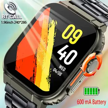 2023 Новые Мужские смарт-часы AMOLED с Bluetooth-вызовом, батарея 600 мАч, 100 + Спортивный фитнес-трекер, Водонепроницаемые умные часы для Android ios