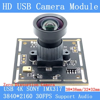 4K USB Камера Sony IMX317 Сенсор MJPEG 30 кадров в секунду UVC с Нулевым Искажением Веб-камера с прямой Трансляцией для Android Linux Windows