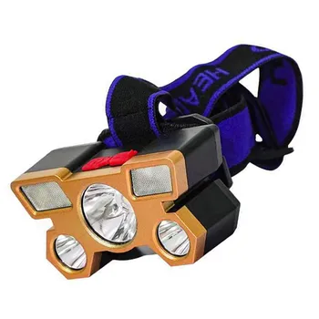 5 Светодиодных налобных фонарей USB Перезаряжаемый портативный фонарик с 4 режимами для ночного бега Верховой езды Рыбалки