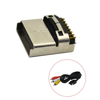 50ШТ Высококачественный композитный AV кабель-адаптер шнур 16pin 16-КОНТАКТНЫЙ разъем интерфейсный штекерный разъем для SEGA DreamCast для постоянного тока