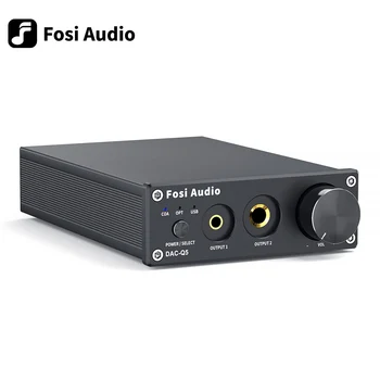 Fosi Audio Q5 DAC Конвертер USB Цифроаналоговый адаптер ESS9018K2M Декодер, Усилитель для наушников и Мини-предусилитель