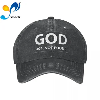 GOD 404 НЕ НАЙДЕНА Женская Мужская хлопковая бейсболка Унисекс, Повседневные кепки, Уличные шляпы для дальнобойщиков