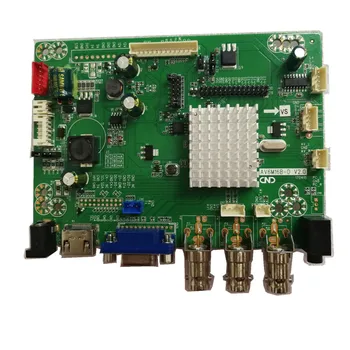 HDMI + 3BNC AV + VGA + аудио бесплатная программа Плата драйвера ЖК-монитора Плата драйвера монитора BNC подходит для 10-82-дюймовой ЖК-панели