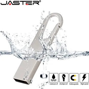 JASTER Metalen USB Флэш-накопитель 64 ГБ флэш-накопитель 16 ГБ 4 ГБ Флешка 32 ГБ флэш-карта памяти 128 ГБ флешка waterdicht usb-диск