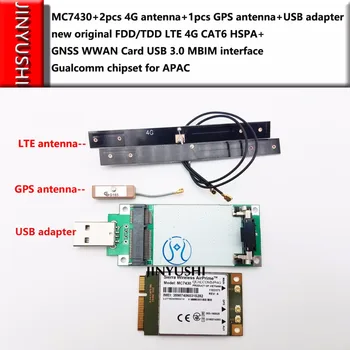 JINYUSHI для MC7430 + 2шт антенна 4G + 1 шт антенна GPS + USB-адаптер новый оригинальный FDD/TDD LTE 4G CAT6 HSPA + карта GNSS WWAN USB 3,0