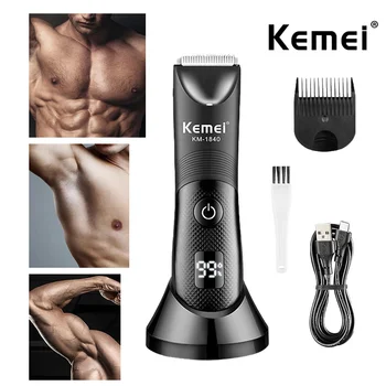 Kemei/KEMEI Новая Парикмахерская с защитой от воды и электричества для всего тела с зарядной базой, Многофункциональная для бритья и парикмахерской