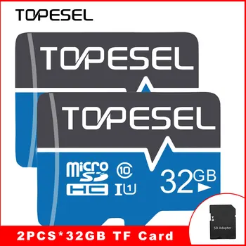 TOPESEL 2ШТ 32 ГБ SD Карта памяти U1 Class 10 Microsd Карты 3ШТ 5ШТ 10ШТ TF Карта Mini microSD Для видеорегистратора Камеры смартфона