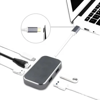 USB-C USB 3.1 TYPE-C В DP Display Port Конвертер Кабель-Концентратор 10 Гбит/с 4K 30HZ 1080P 60HZ Видео AV Шнур Адаптер для Macbook Air 12