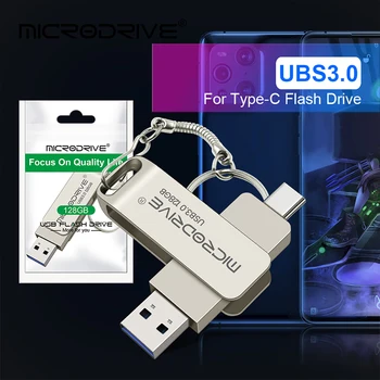 USB3.0 Флэш-накопитель Type C Pen Drive 256 ГБ 128 ГБ 64 ГБ OTG Memory Stick 3,0 Флешка Высокая Скорость для устройства Type-C U Диск