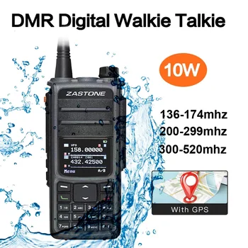 ZASTONE UV008 IP67 Водонепроницаемый DMR Цифровой Радиоприемник С GPS Трехдиапазонный 136-174 МГц 200-299 МГц 300-520 МГц 10 Вт Дальняя рация