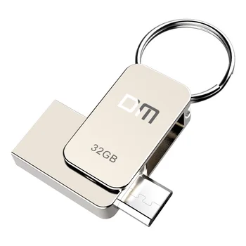 Бесплатная доставка DM PD020 8GB 16GB 32GB USB2.0 с двойным разъемом для смартфона OTG и компьютера 100% водонепроницаемый металлический корпус