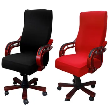 Большие Размеры Чехлов для офисных стульев, Компьютерных Универсальных Эластичных Чехлов для стульев Boss, Современных чехлов для кресел с высокой спинкой и Вращающимся Подъемом