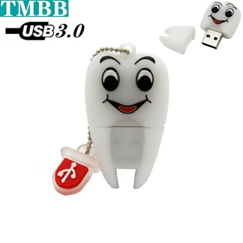 Быстрый USB 3,0 Флеш-Накопитель Подарочные Зубы Милая Модель 256 ГБ 16 Г 32 Г 64 ГБ Usb Флэш-накопитель Зубная Флешка Memory Stick Флешка Для Стоматолога U Диск