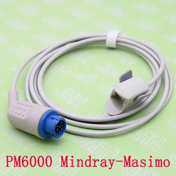 датчик spo2 с зажимом для пальцев педиатра/ребенка длиной 3 м к монитору оксиметра Mindray-Masimo PM 5000/6000.