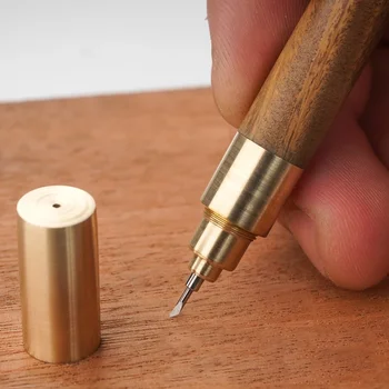 Деревообрабатывающий Писец Латунная Бумага Гелевая Ручка Инструмент Для маркировки Маркировочная ручка Художественный Нож для Рисования Резьба DIY Стилус для резки