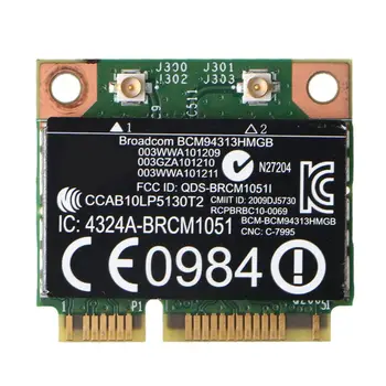 Для Broadcom BCM94313HMGB BCM20702 Wifi + 4.0 Bluetooth Половина Адаптера Беспроводной карты Mini PCI-E для Портативного компьютера HP
