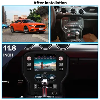 Для Ford Mustang 2015-2019 Tesla, автомобильный Мультимедийный видео DVD-плеер с большим экраном, Android-радио, GPS-навигация, Головное устройство, Авторадио