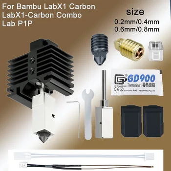 Для нагревательного блока bambu lab Hotend 550 ℃ Сопло Из Закаленной Стали Для 3D-принтера Bambu Lab X1 Carbon X1-Carbon Combo P1P