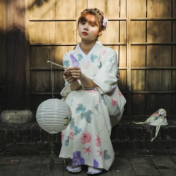 Женское традиционное японское кимоно Юката в японском стиле, классический халат, одежда для косплея, платье для фотосъемки