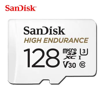 Карта памяти SanDisk High Endurance Micro SD Card V30 U3 4K 32GB 64GB 128GB 256GB TF Карты для Видеорегистратора Домашнего Видеомониторинга