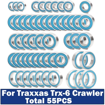 Комплект подшипников TRX6 (55 шт.) Совместим с комплектом шарикоподшипников на гусеничном ходу Traxxas TRX-6 для передней и задней оси