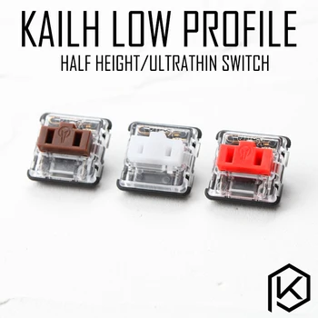 низкопрофильный переключатель kailh choc, полупрозрачные ультратонкие RGB-переключатели для механической игровой клавиатуры с подсветкой, коричневый, белый, синий, красный
