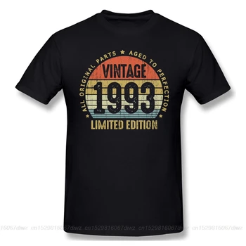 Новая летняя футболка Винтаж 1993 года, все оригинальные детали, футболка 1993 года рождения, 100% Хлопок, ретро подарок на день рождения, футболка