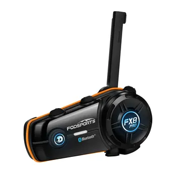 Новое поступление Fodsports FX8 PRO 8 райдеров 1000 М FM Полный дуплексный мото шлем гарнитура Bluetooth домофон аксессуары для мотоциклов