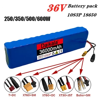 Перезаряжаемая литиевая батарея 10S3P 36V 36Ah 18650 600w, используемая для велосипедов, скутеров и электромобилей с BMS