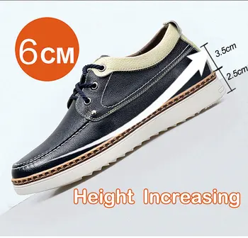 Повседневная мужская обувь Vanmie heighting, кожаная черная мужская обувь, обувь heighting, невидимая обувь heighting высотой 6 см