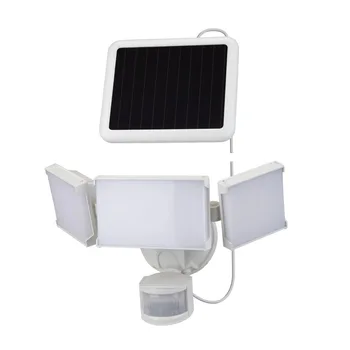Регулируемый светодиодный светильник на солнечной батарее с 3 головками на открытом воздухе, с возможностью поворота на 180 градусов, 2000 Люмен
