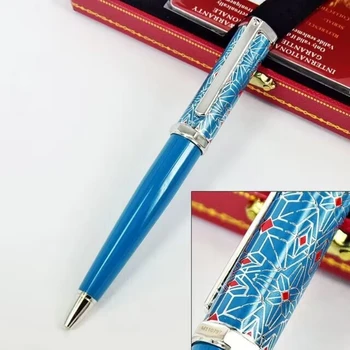 Роскошная шариковая ручка с красной бриллиантовой сеткой Dumond CT семиугольная синяя/зеленая ведерко серебряное украшение