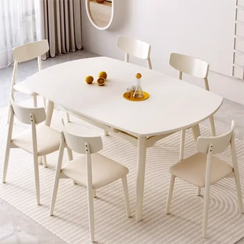 Современный обеденный стол для Завтрака Белый Промышленный Роскошный Дизайн Обеденный Стол Скандинавский минималистский Mesas De Jantar Мебель для дома
