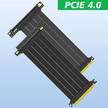 Соединительный кабель PCIe 4.0, Удлинитель PCI Express Riser GEN 4 X16, Адаптер GUP Riser для вертикальной видеокарты [PCI-E 4.0] [Графический процессор 90 °]