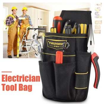 Сумка для инструментов электрика, поясная сумка, Многофункциональная отвертка, гаечный молоток, дрель, сумка для хранения инструментов с регулируемым ремнем