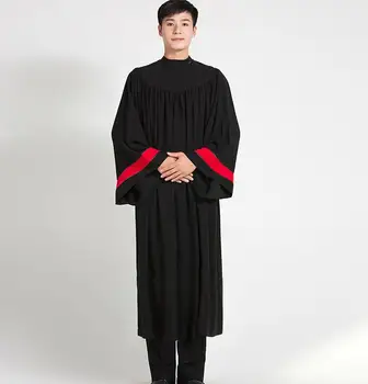 Христианский Священник Черная Одежда, Одеяние Для Церковного Хора, Платье Для Проповеди Молитвы, Мужская Весенняя Одежда