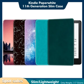 Чехол Kindle Paperwhite 11-го поколения 2021 - Легкий чехол из искусственной кожи для Kindle Paperwhite Signature с функцией автоматического перехода в режим сна/пробуждения