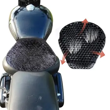 Чехол для сиденья мотоцикла с воздушным потоком, 3D Сотовое Амортизирующее сиденье, Дышащее Сиденье, Охлаждающая подушка для сиденья, облегчающая езду на мотоцикле