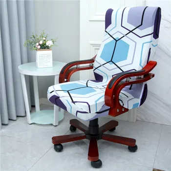 Эластичный чехол для офисного компьютерного кресла, боковой подлокотник, чехол для стула, пылезащитный чехол из спандекса для офисного вращающегося подъемного кресла Boss