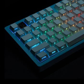 130 клавиш, белый колпачок для клавиш из PBT с подсветкой RGB, принт в виде профиля вишни Сбоку, Просвечивающие колпачки для клавиш для механической игровой клавиатуры Cherry MX