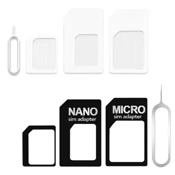 16FB Адаптер стандарта nanoSIM Card to Micro Конвертер для телефона Адаптер SIM-карты Преобразует универсальные телефоны в nano Sim 4 в 1