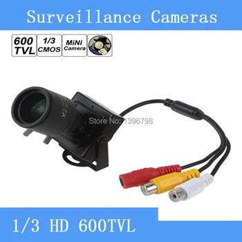2,8-12 мм Ручной объектив Mini HD 600TVL 1/3 CMOS Цветная камера видеонаблюдения для видеонаблюдения