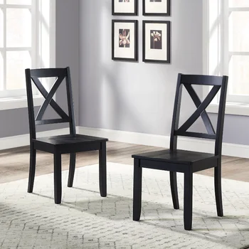 2 шт. Обеденные стулья для домашнего сада Maddox Crossing, лучший обеденный стул из массива дерева для офиса и жилых помещений дома