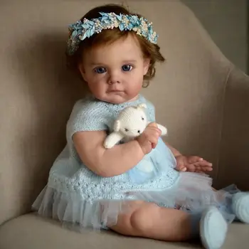 60 см 3D краска для кожи, мягкая силиконовая кукла Reborn Maggie Baby Doll для девочки, арт-Бебе С кровеносными сосудами, реалистичная игрушка ручной работы для малышей