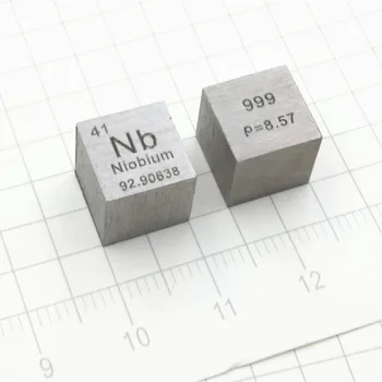 99,9% металлический ниобий высокой чистоты Nb 8,58 г Резной элемент Периодической таблицы 10 мм куб