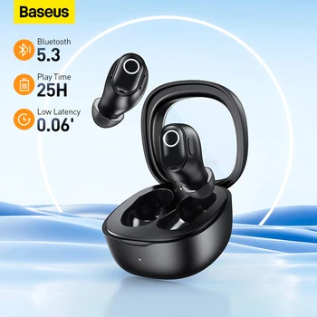 Baseus WM02 Наушники True Wireless Bluetooth 5.3 Наушники Мини-вкладыши Hi-Fi Наушники Sports Gamer TWS Touch Control Headset Pro