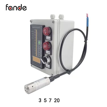 FANDESENSOR Регулятор уровня воды 15 м 25 м 2 аварийных сигнала 4 Реле AC 220 В Контроллер для датчика уровня масла топлива в жидкостном баке