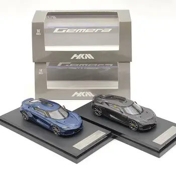HKM 1:64 для Koenigsegg Gemera, двухдверный Гибридный суперкар, литые под давлением игрушки, модели, подарки